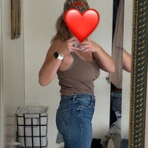 MOTHER high Waisted Looker Ankle Fray Jeans